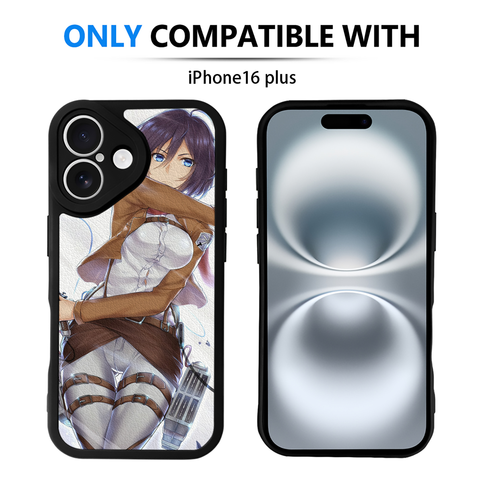 （画像用） 進撃の巨人 Attack on Titan 【iPhone 16シリーズ対応】シリコンスマホケース（レザー調） 材質：シリコン